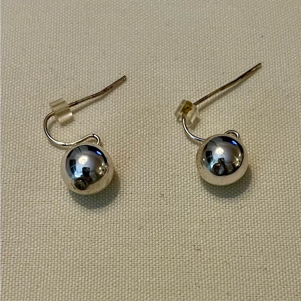 Sleek And Simple Silver Dangle Balls - image 7